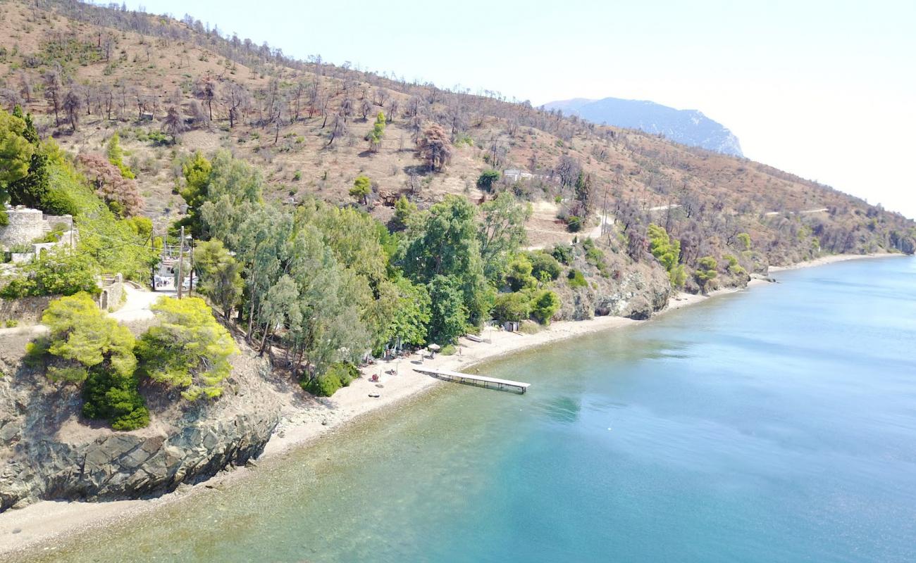 Photo of Katounia 2nd beach with gray fine pebble surface