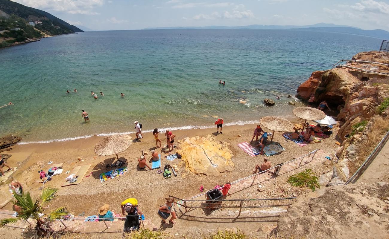 Photo of Loutra Edipsou beach with brown sand surface