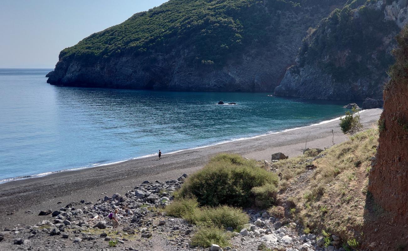 Photo of Vouvali beach with gray sand &  pebble surface