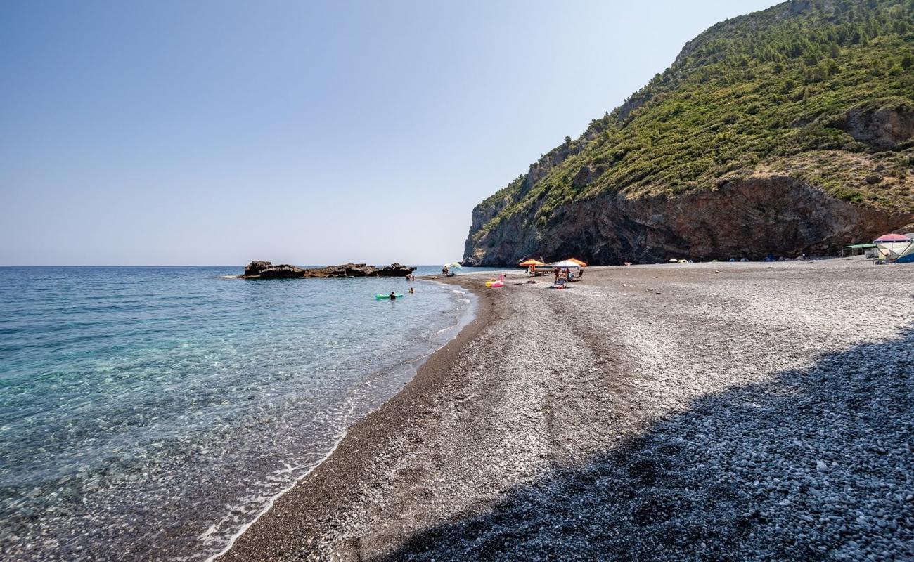 Photo of Petali beach with gray sand &  pebble surface