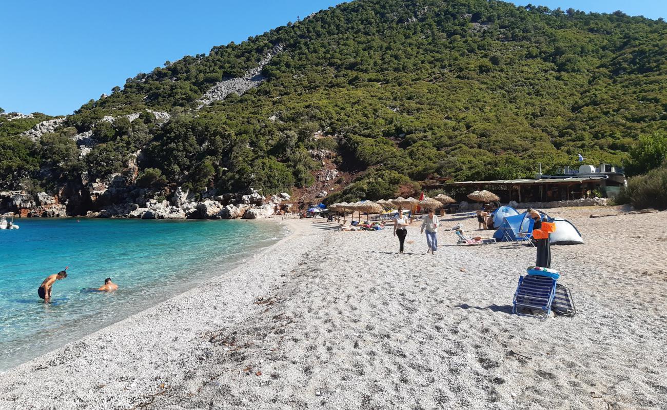 Photo of Thapsa beach with gray fine pebble surface