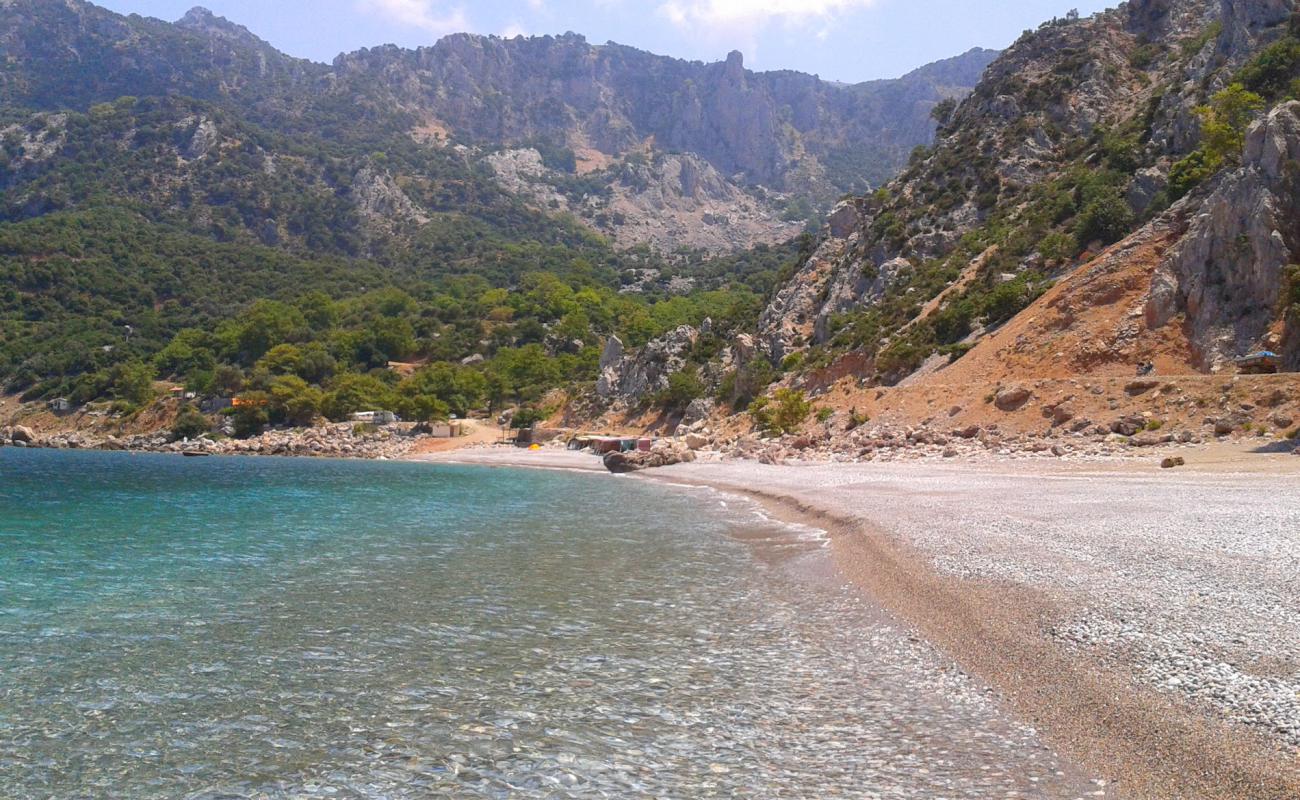 Photo of Tsilaros beach with gray fine pebble surface