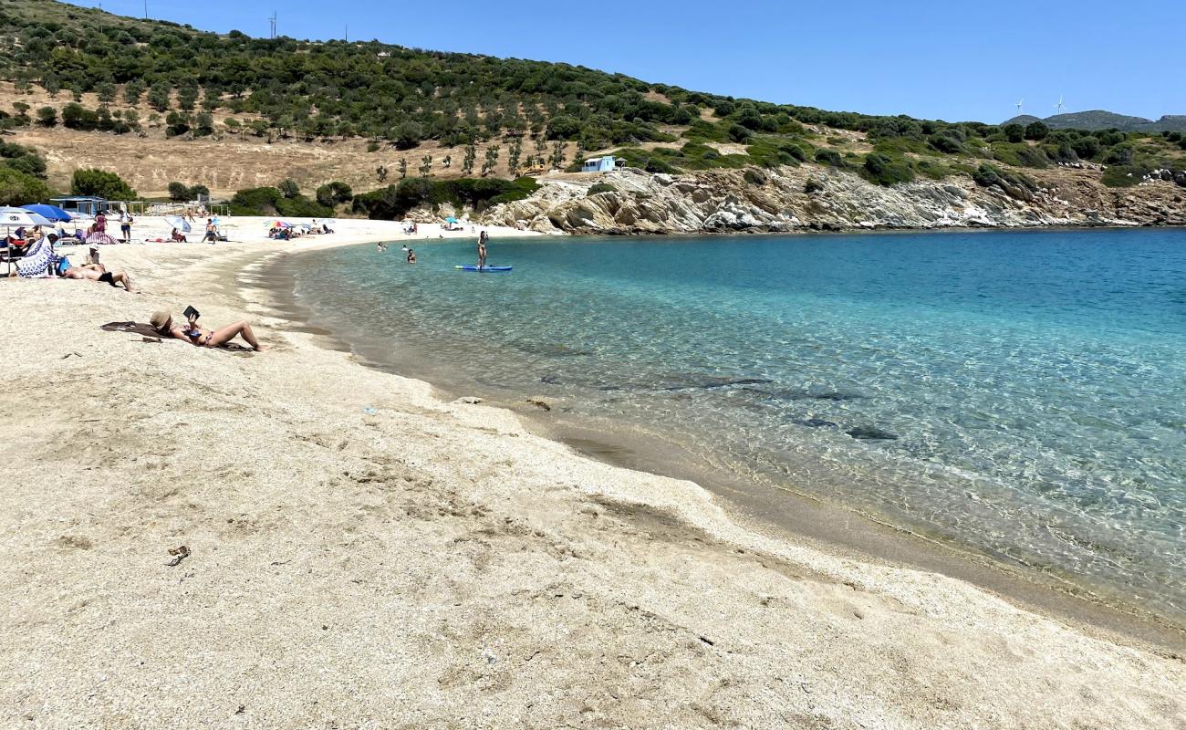 Photo of Cherómylos beach with white shell sand surface