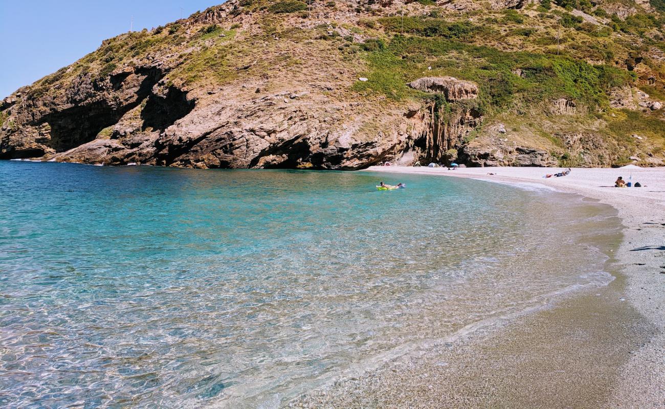 Photo of Ag. Dimitrios beach with light fine pebble surface