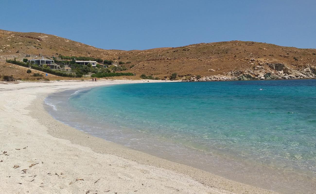 Photo of Gialos beach with light fine pebble surface