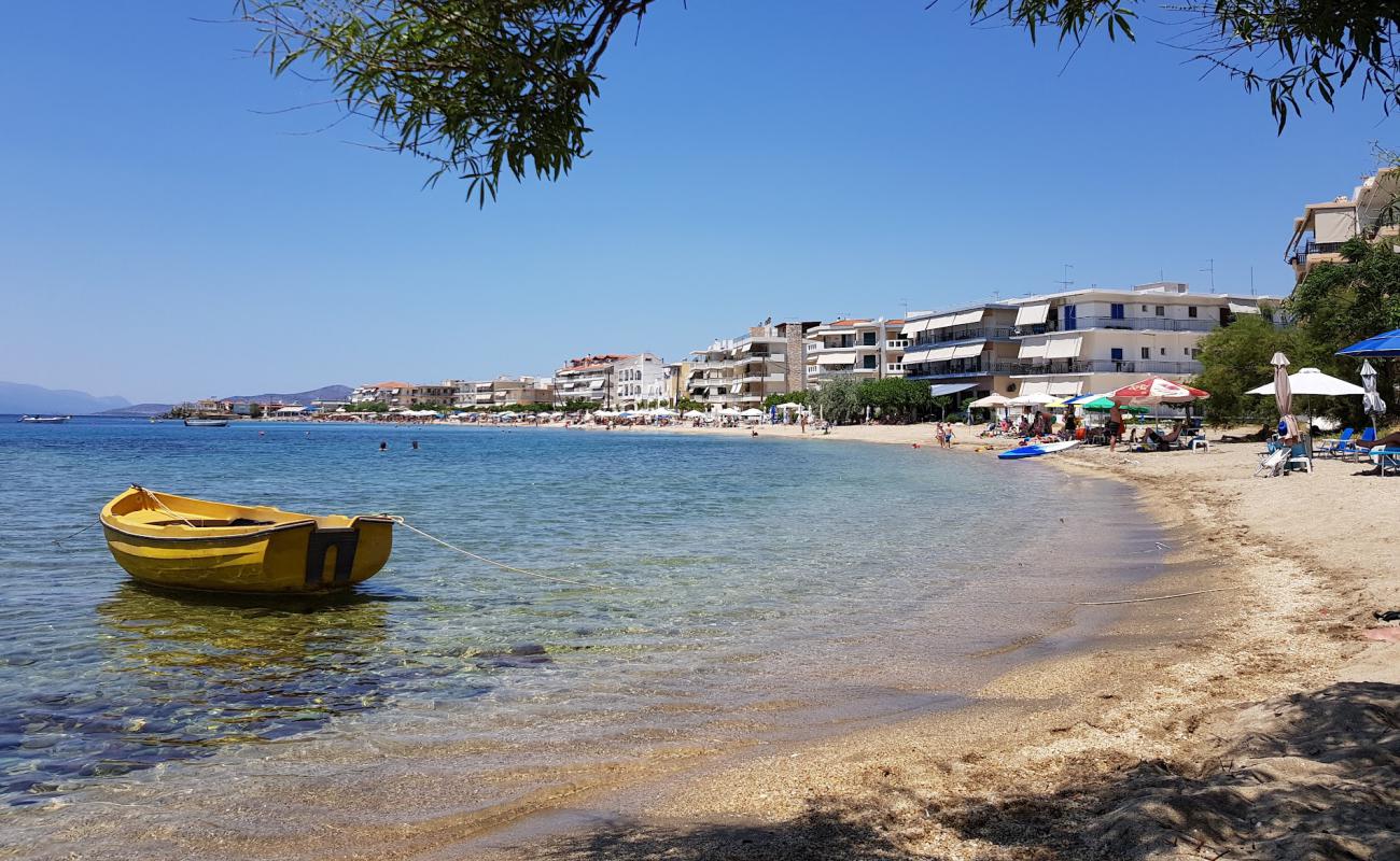 Photo of Kefala beach with black sand & pebble surface