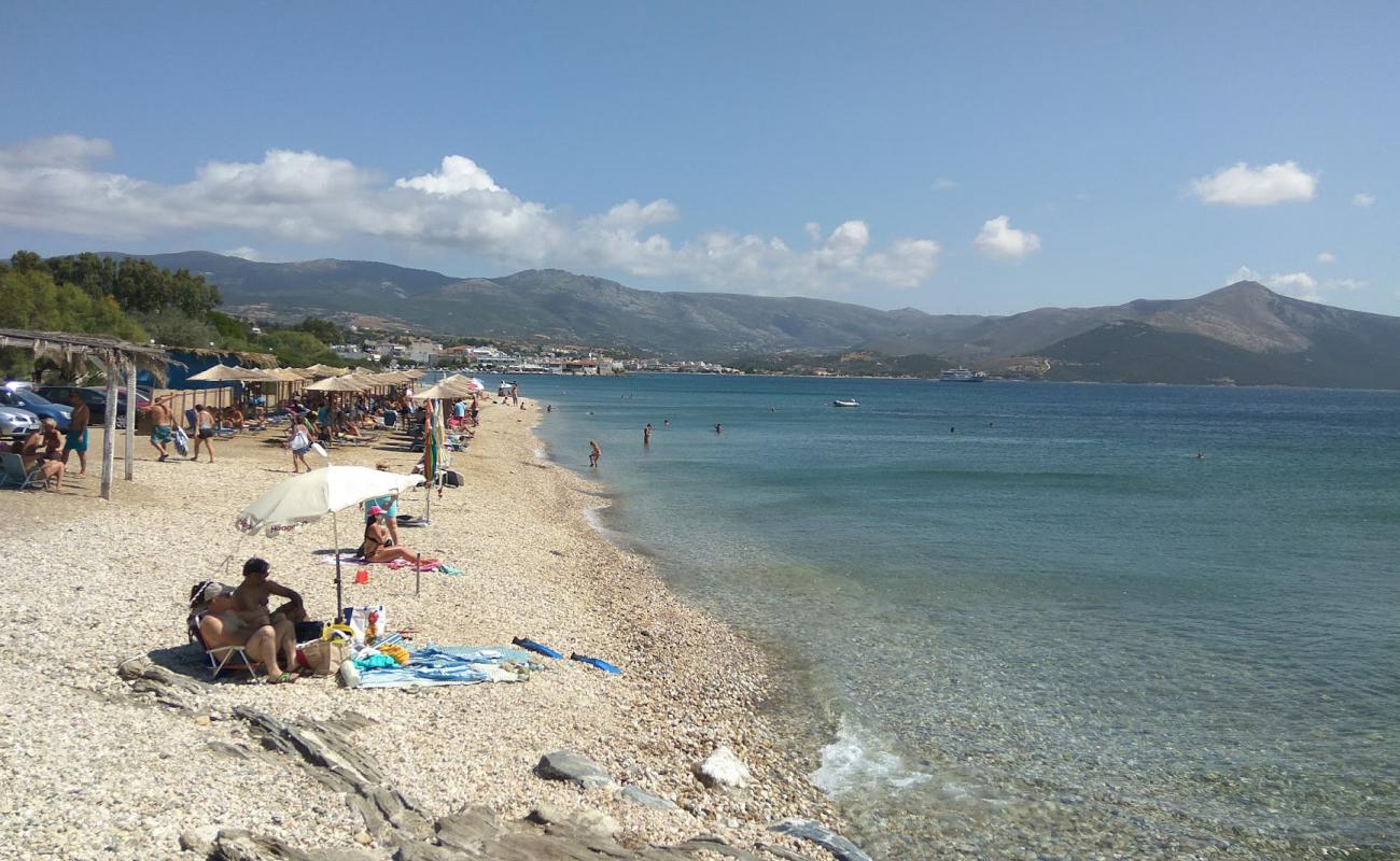 Photo of Aria beach with light fine pebble surface