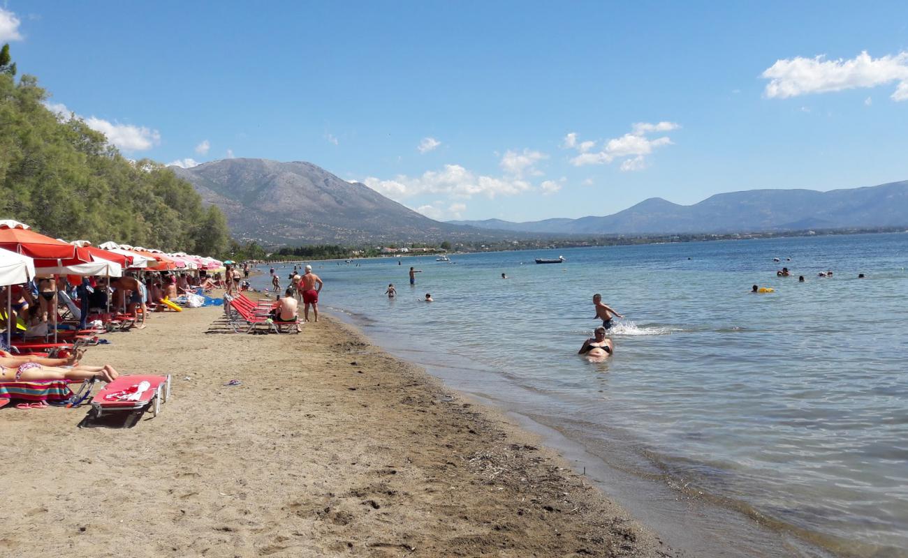 Photo of Eviana beach with gray sand &  pebble surface