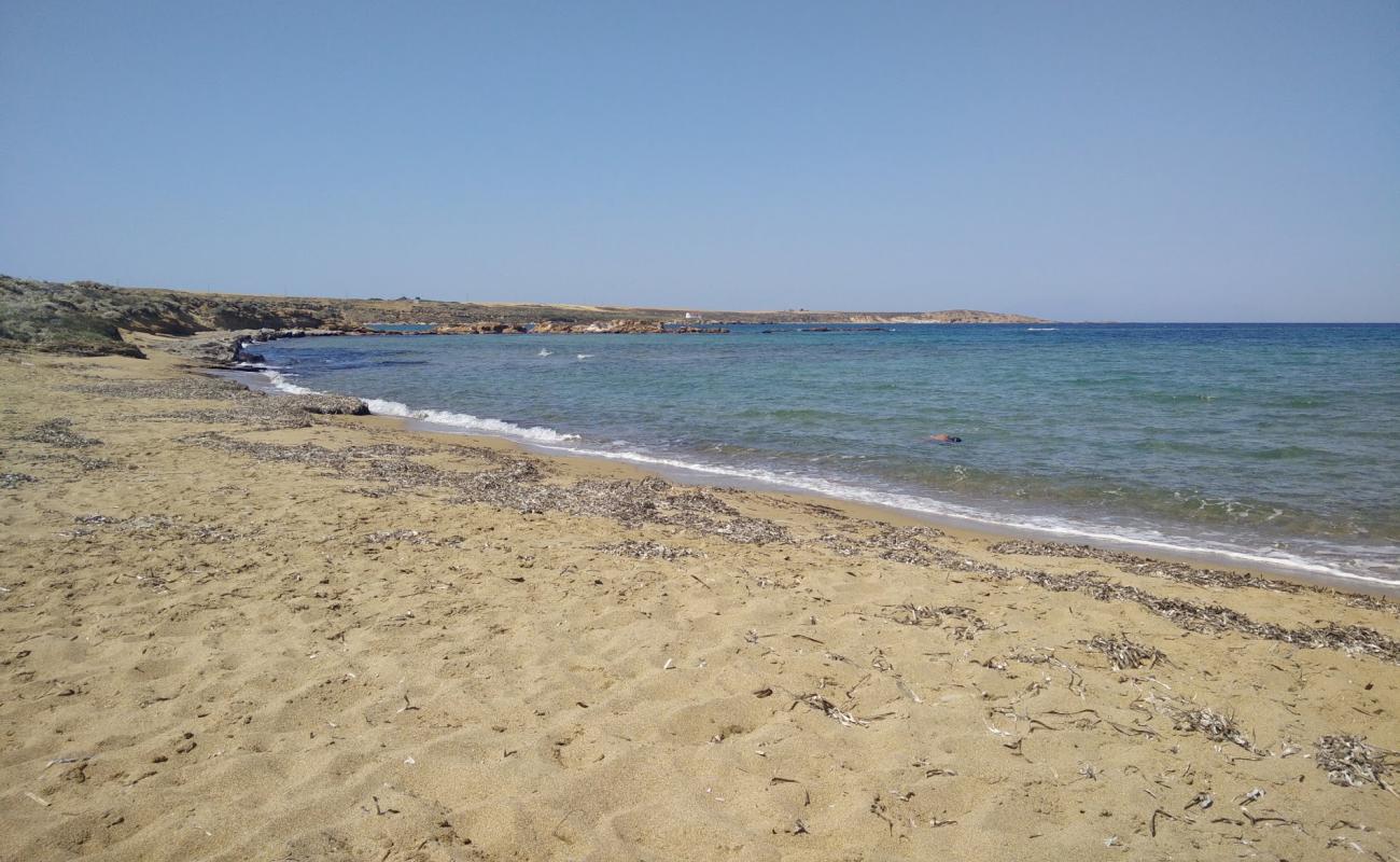 Photo of Ag. Ermolaos beach with brown sand surface