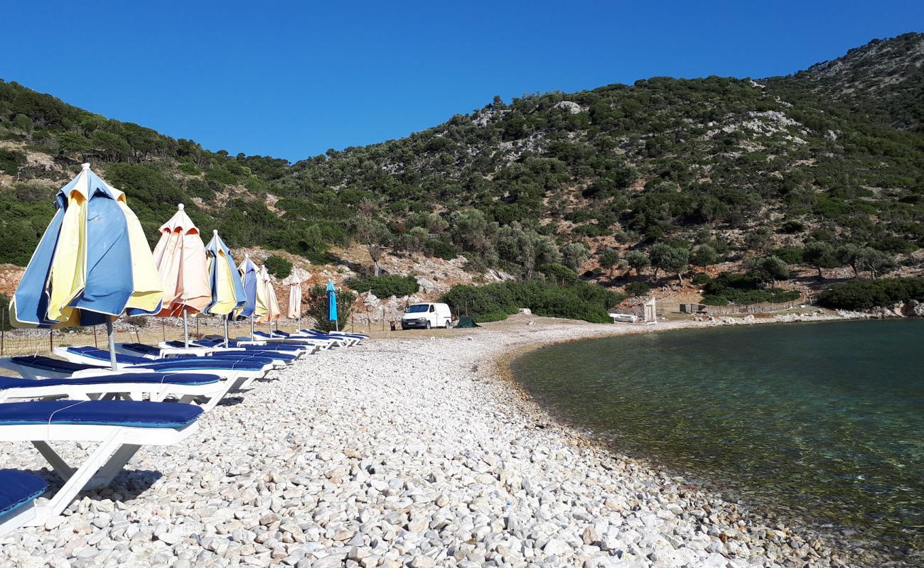 Photo of Gerakas beach with rocks cover surface