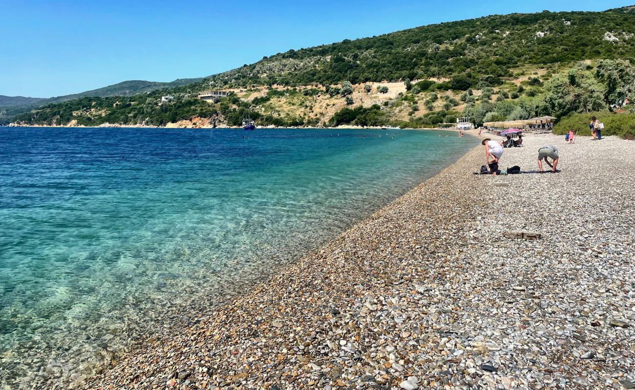 Photo of Ag. Dimitrios beach with gray pebble surface