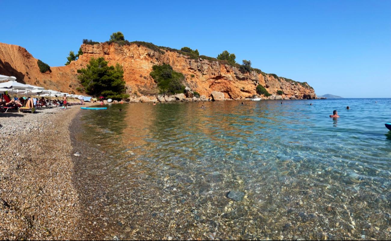 Photo of Kokkinokastro beach with black sand & pebble surface