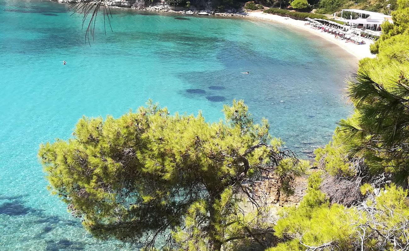 Photo of Milia beach with light fine pebble surface