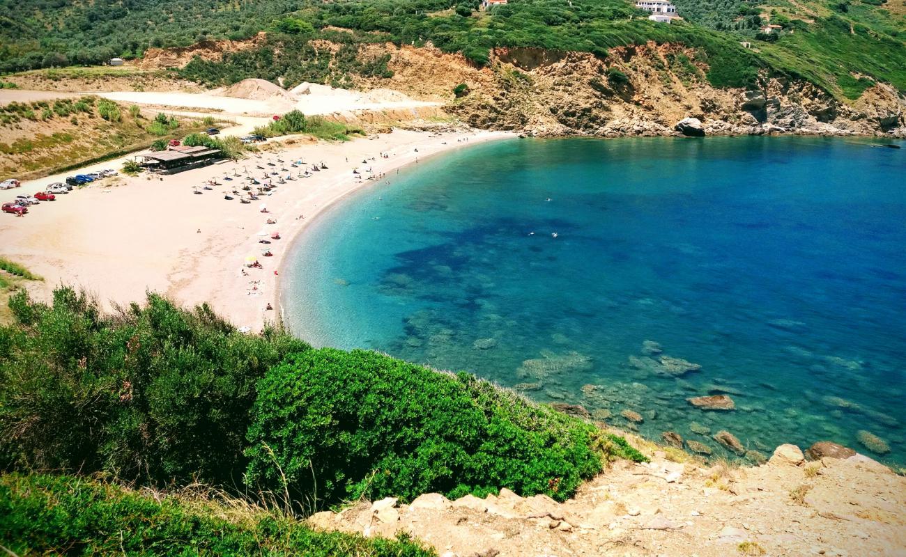 Photo of Xanemos beach with gray sand &  pebble surface