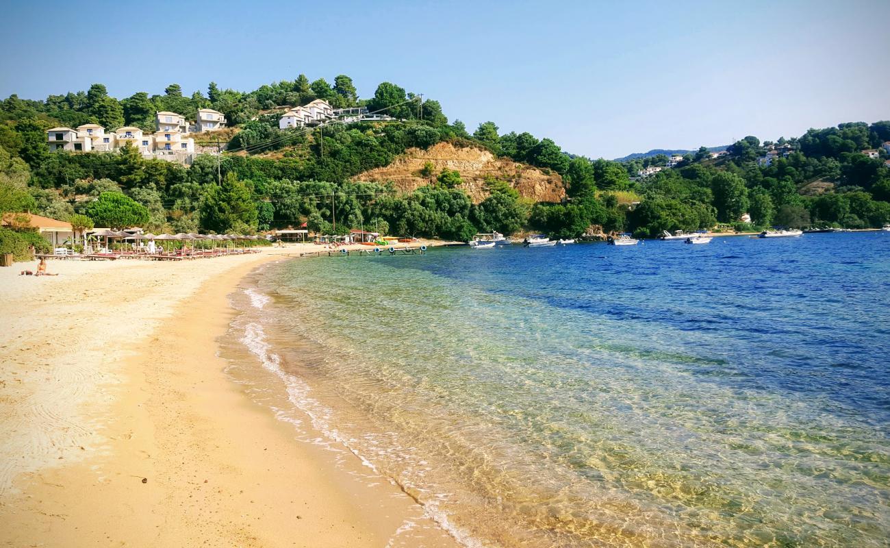 Photo of Tzaneria beach with bright sand surface