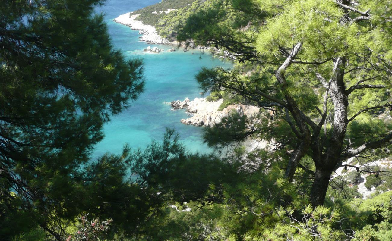 Photo of Skiros beach with light pebble surface