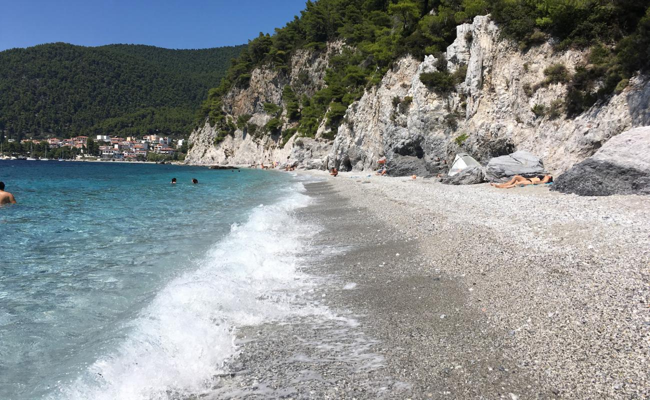 Photo of Hovolo beach with light fine pebble surface