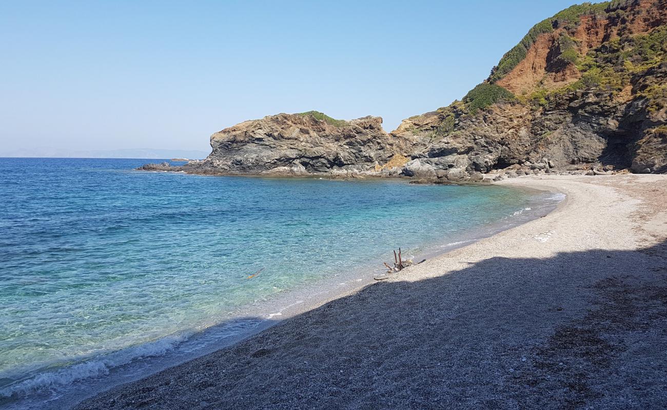 Photo of Paralia Pethameni with light sand &  pebble surface