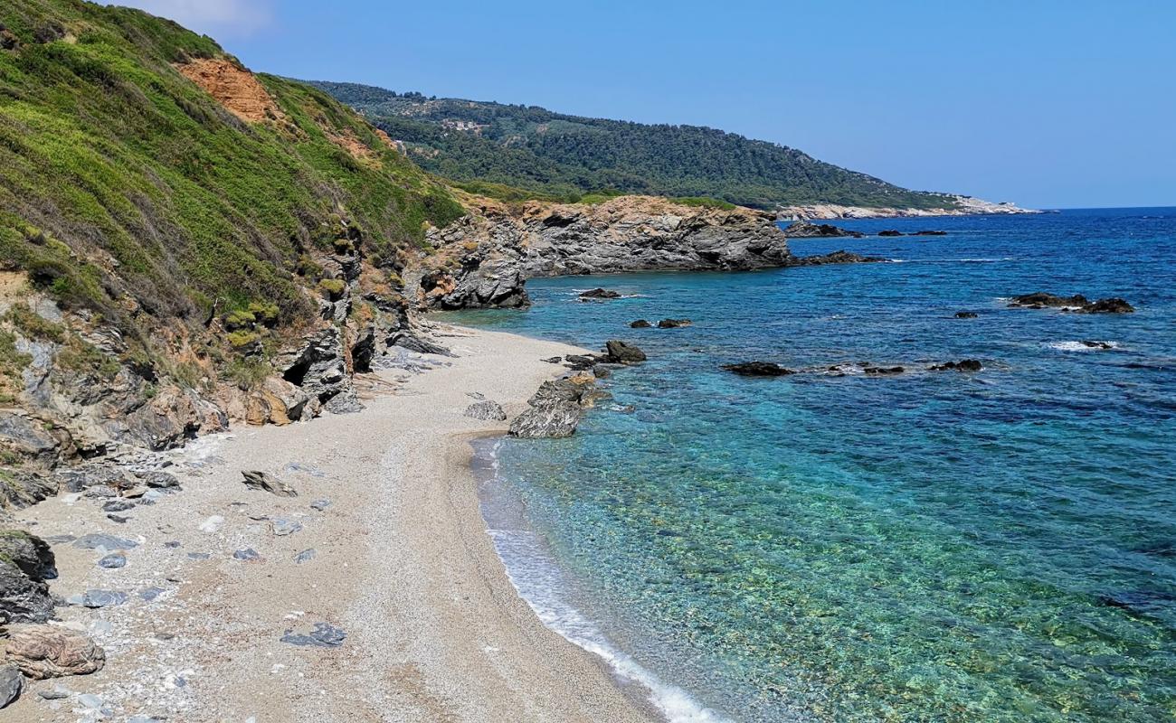 Photo of Paralia Chondrogiorgi with light sand &  pebble surface