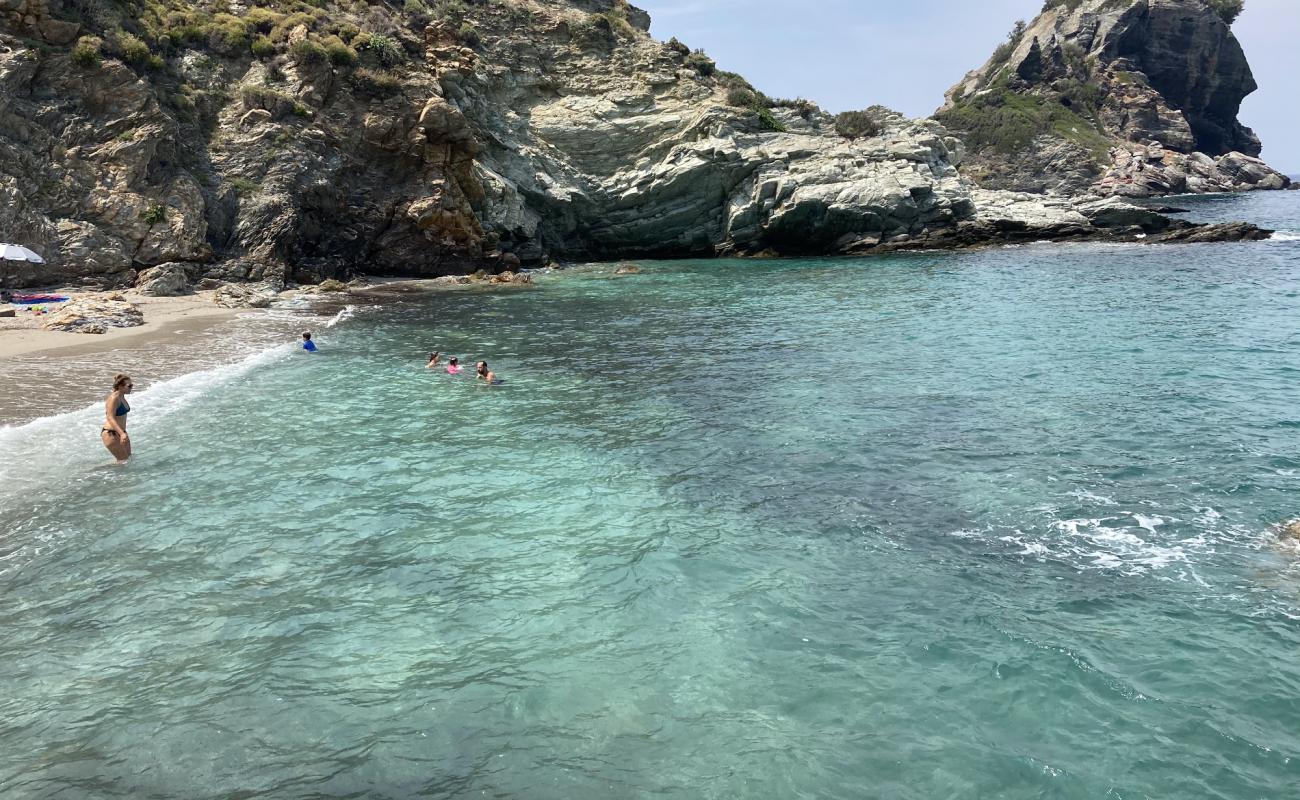 Photo of Ag. Ioannis beach with light sand &  pebble surface