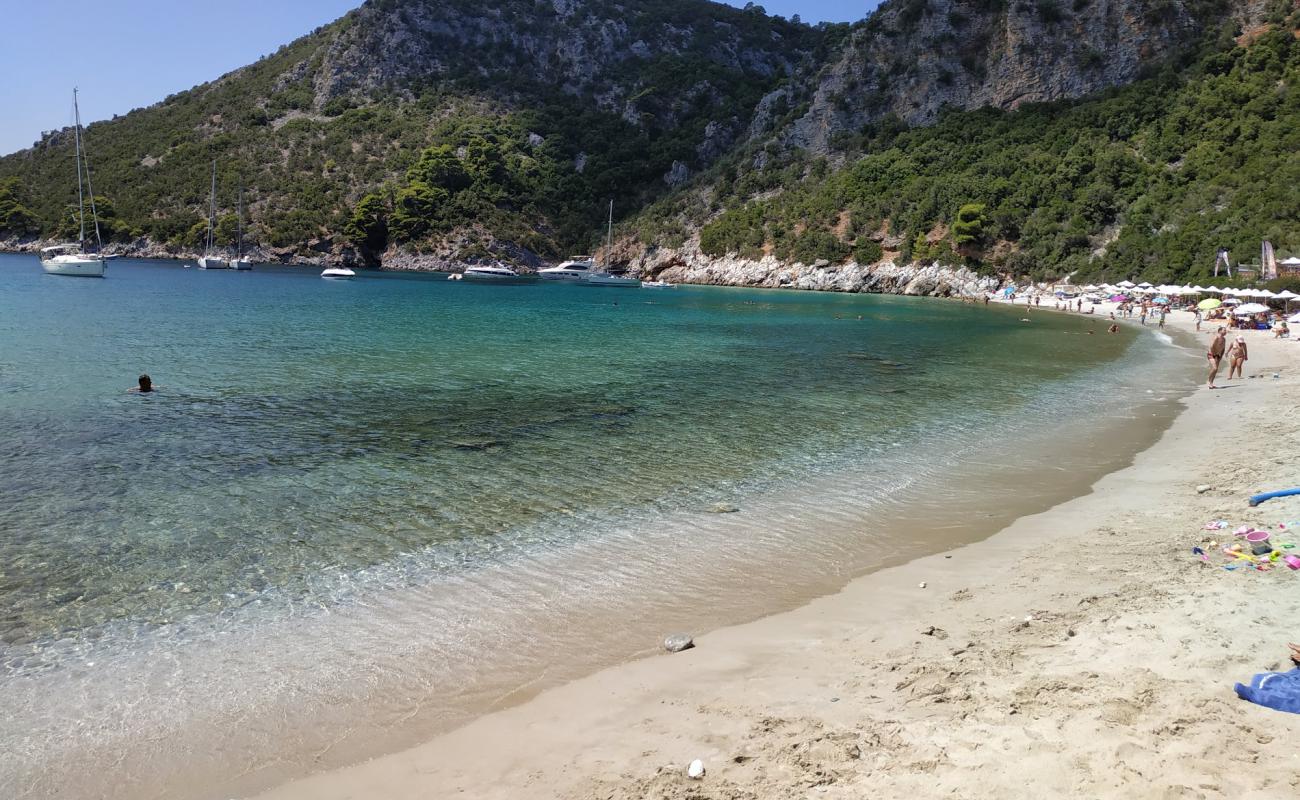 Photo of Limnonari beach with bright sand surface