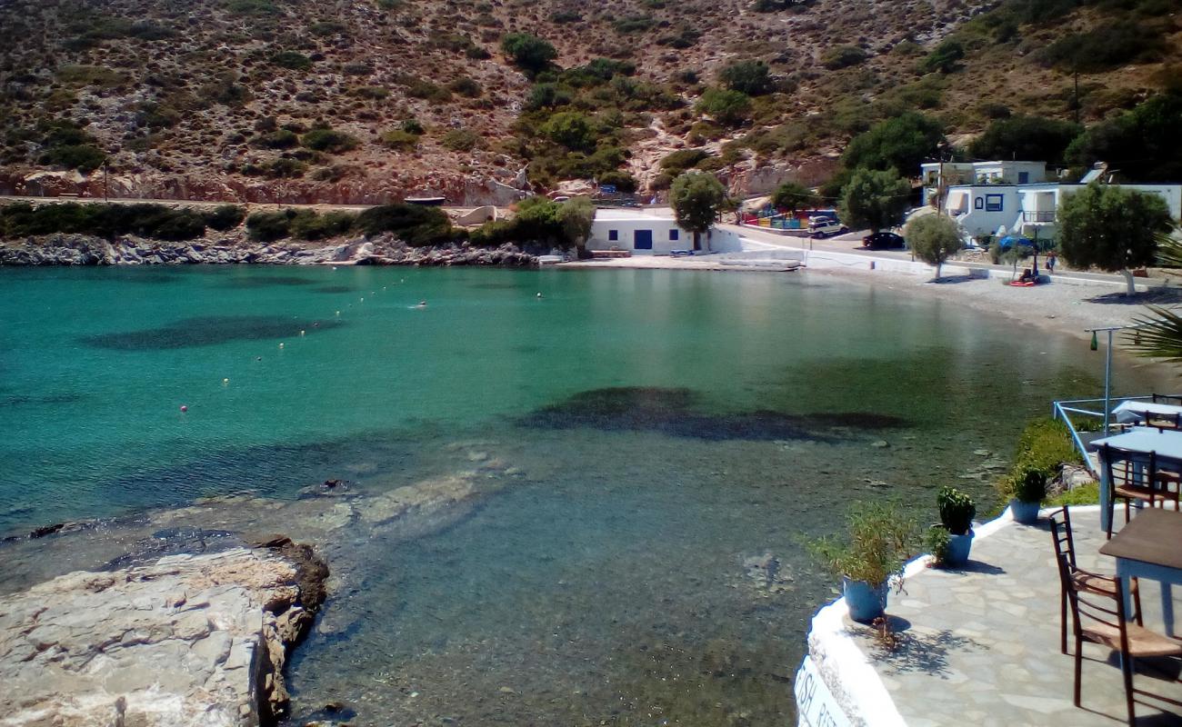 Photo of Agathonisi beach II with light fine pebble surface