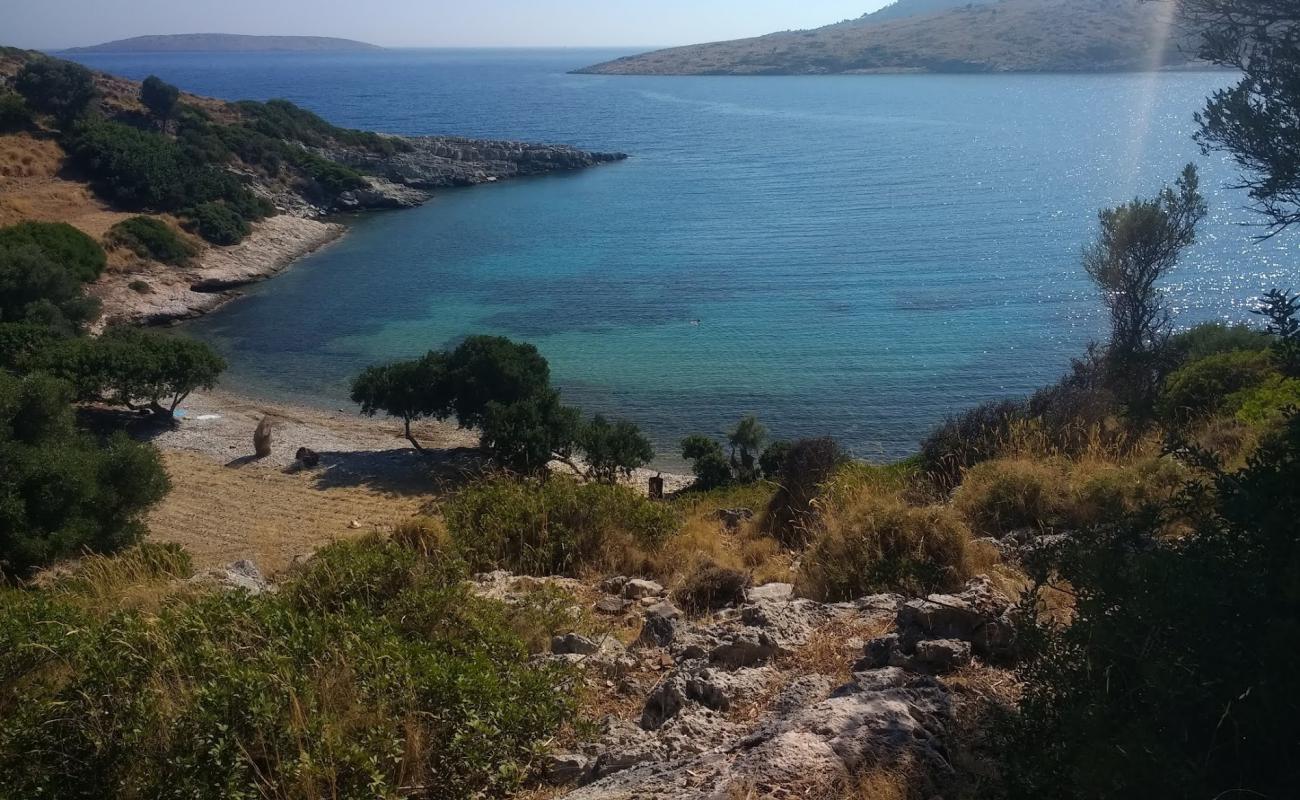 Photo of Ag. Nikolaos beach with light sand &  pebble surface