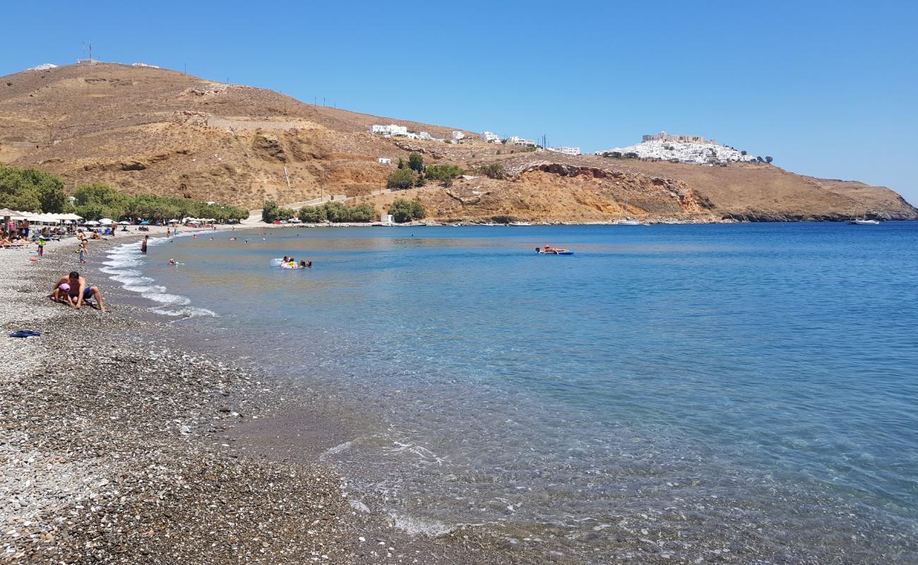 Photo of Livadia beach with light fine pebble surface