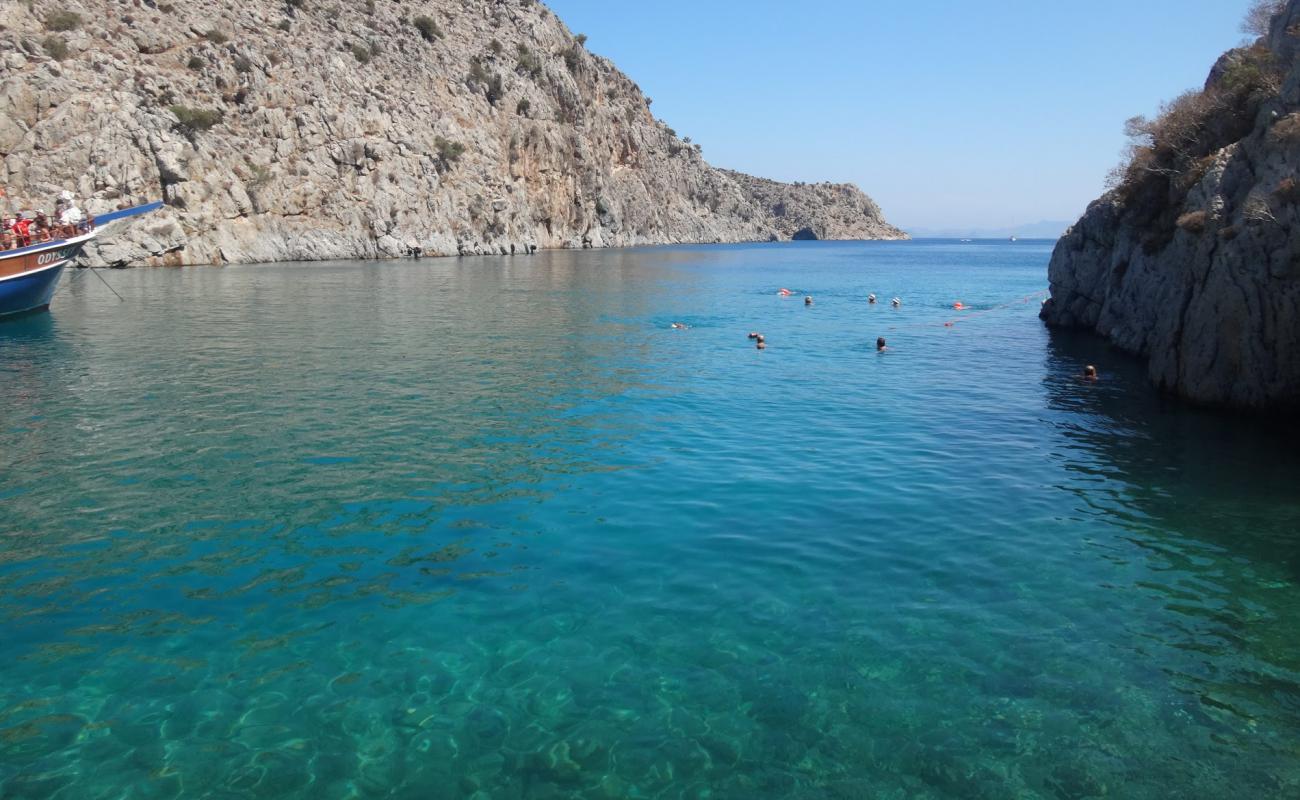 Photo of Paralia Vathi II with gray sand &  pebble surface