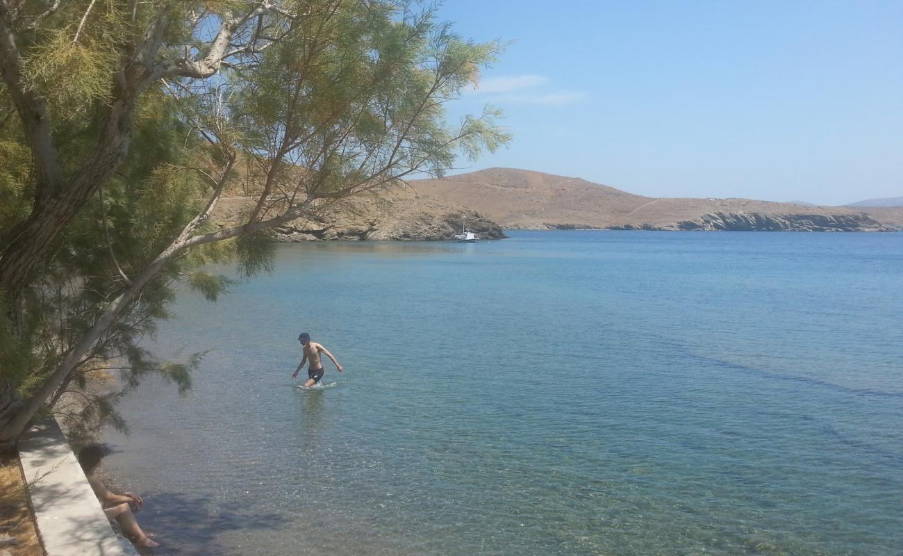 Photo of Astypalaia beach with gray pebble surface