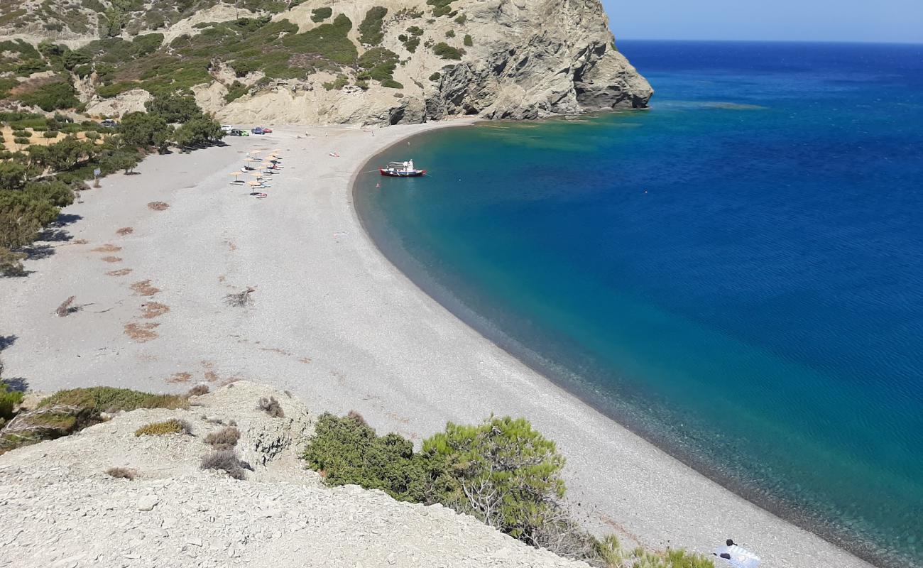 Photo of Paralia Agios Minas with gray pebble surface