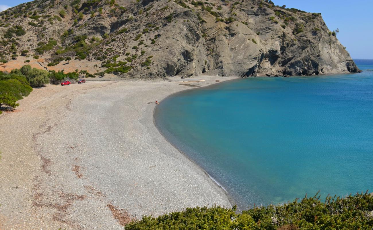 Photo of Agnotia beach with light pebble surface