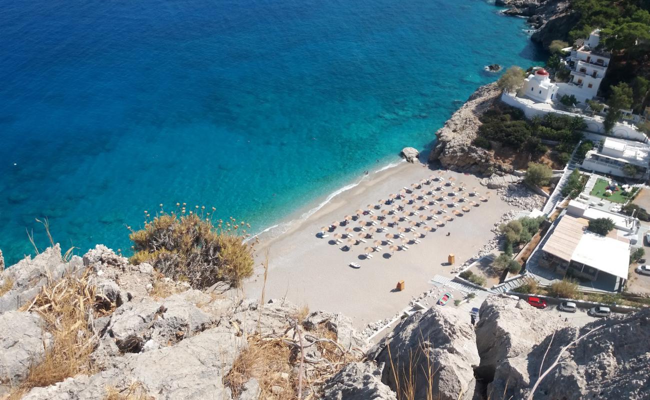 Photo of Kira Panagia beach with light fine pebble surface