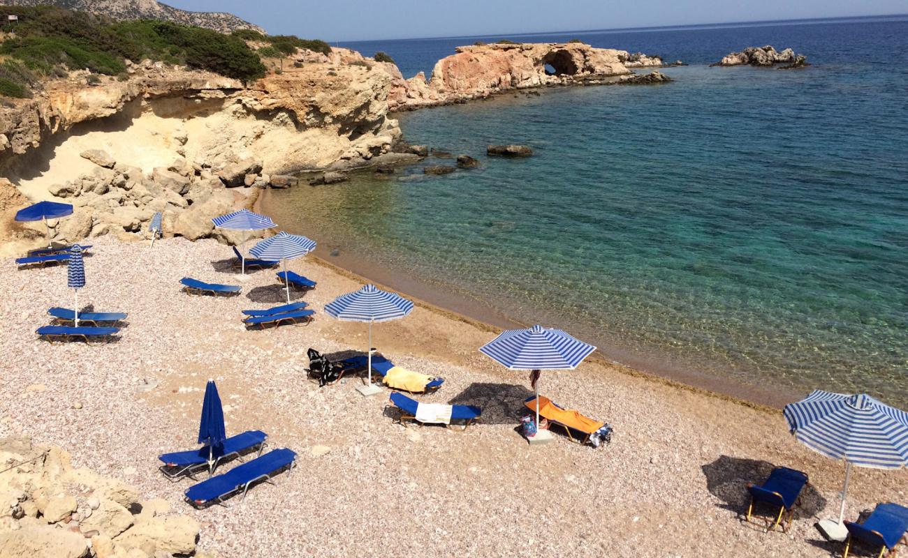 Photo of Kastelia beach with light pebble surface