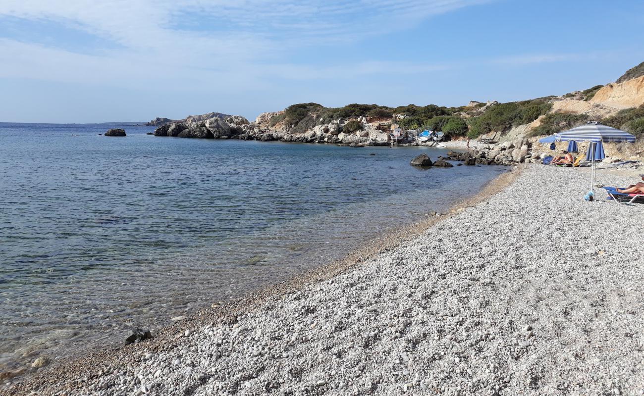 Photo of Fokia beach with light pebble surface