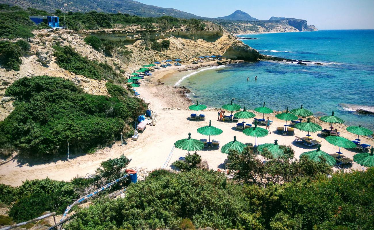 Photo of Tripiti beach with gray sand &  rocks surface