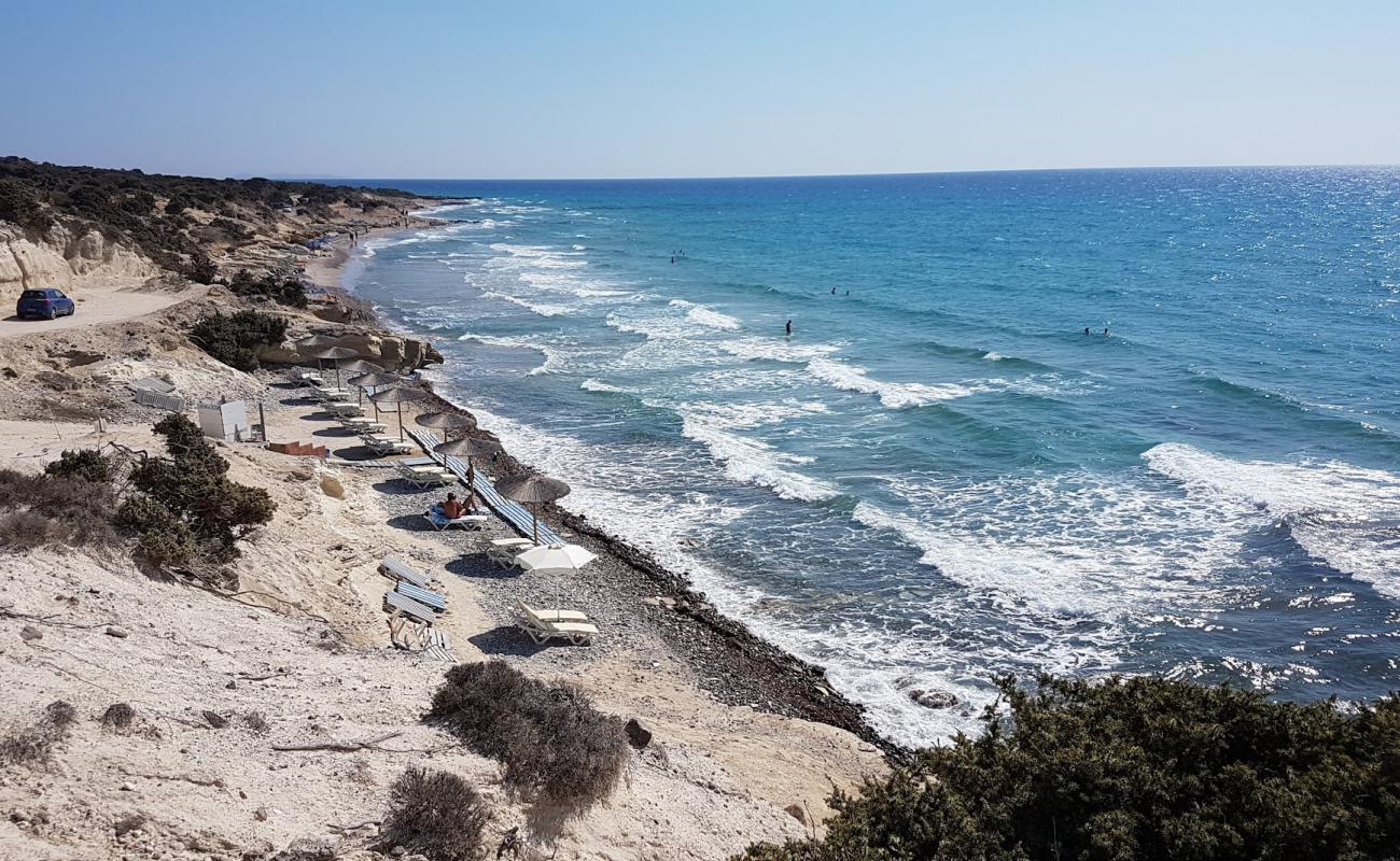 Photo of Agios Theologos beach with gray sand &  pebble surface