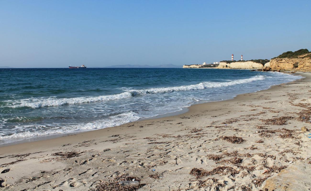 Photo of Atsa beach with gray sand surface