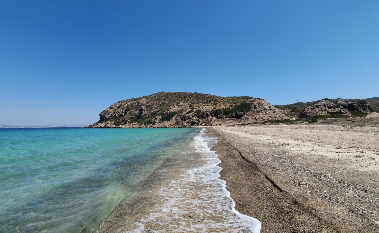 Photo of Gyali dodekanisou III with gray sand &  pebble surface