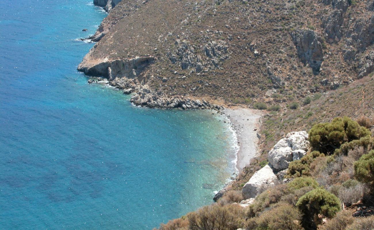 Photo of Vlychadha beach with gray sand &  pebble surface