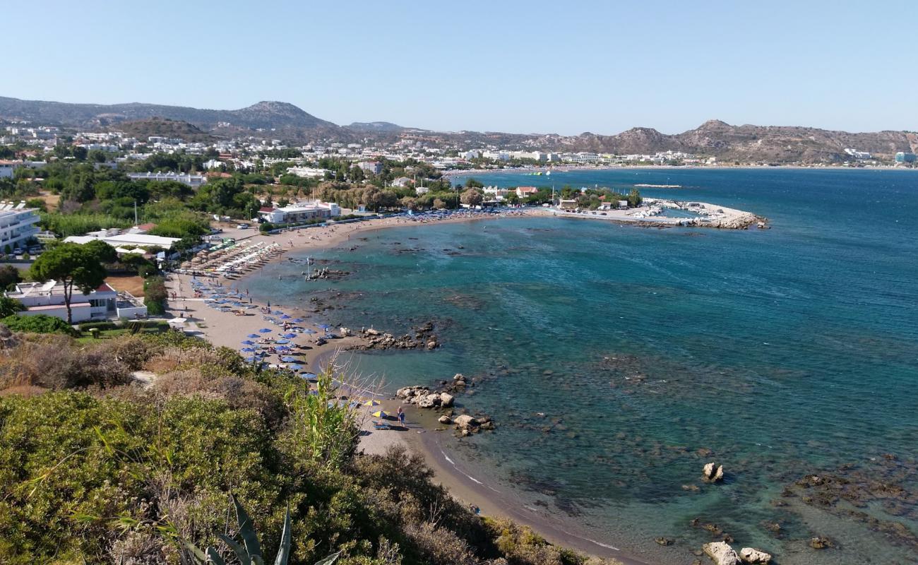 Photo of Kathara Beach with bright sand & rocks surface