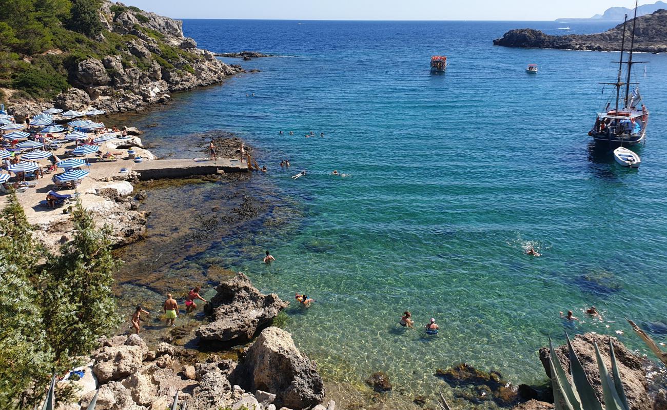 Photo of Ladiko Beach with rocks cover surface