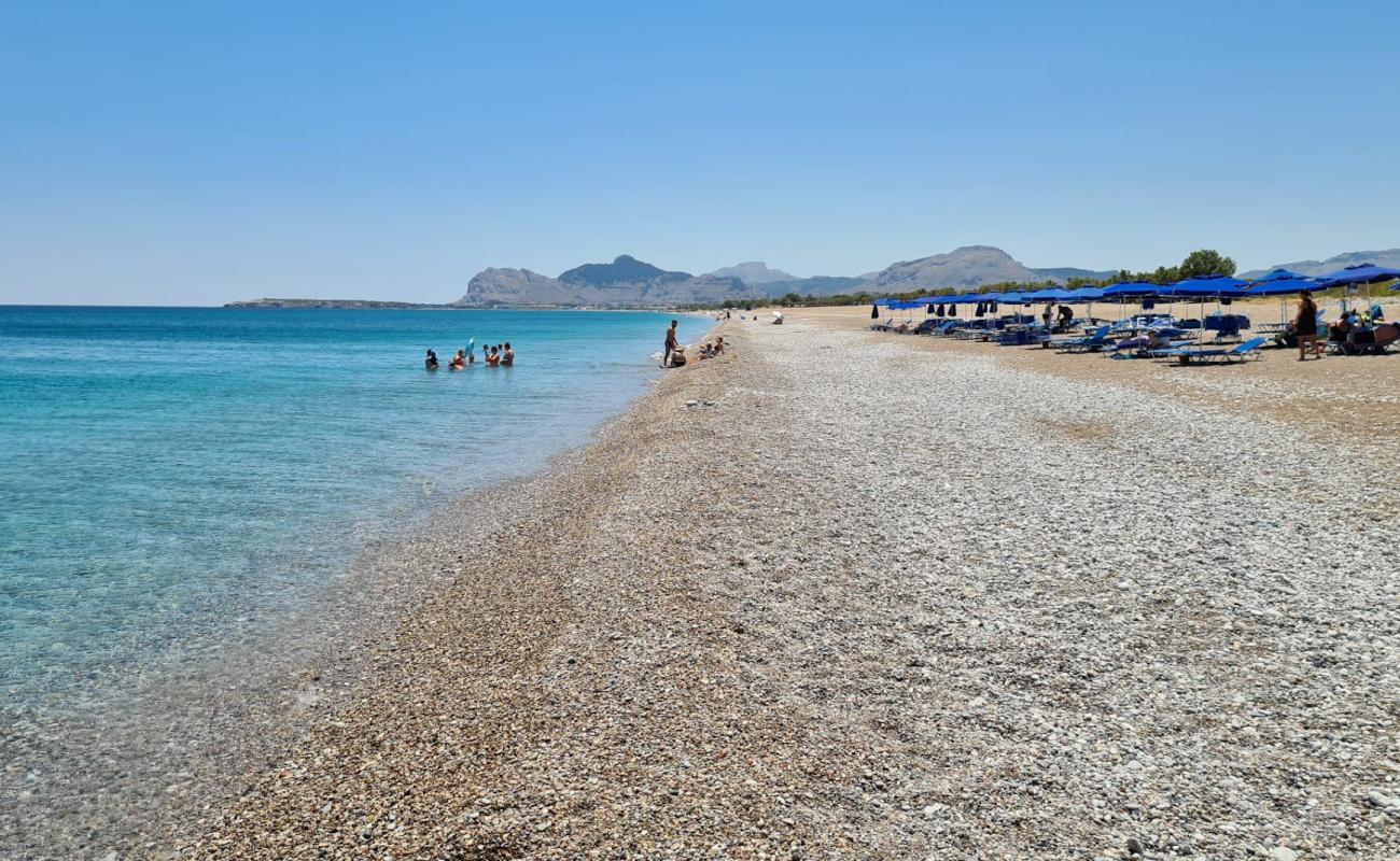 Photo of Afandou Beach with light fine pebble surface