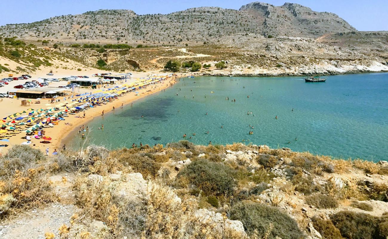 Photo of Agia Agathi Beach with bright fine sand surface