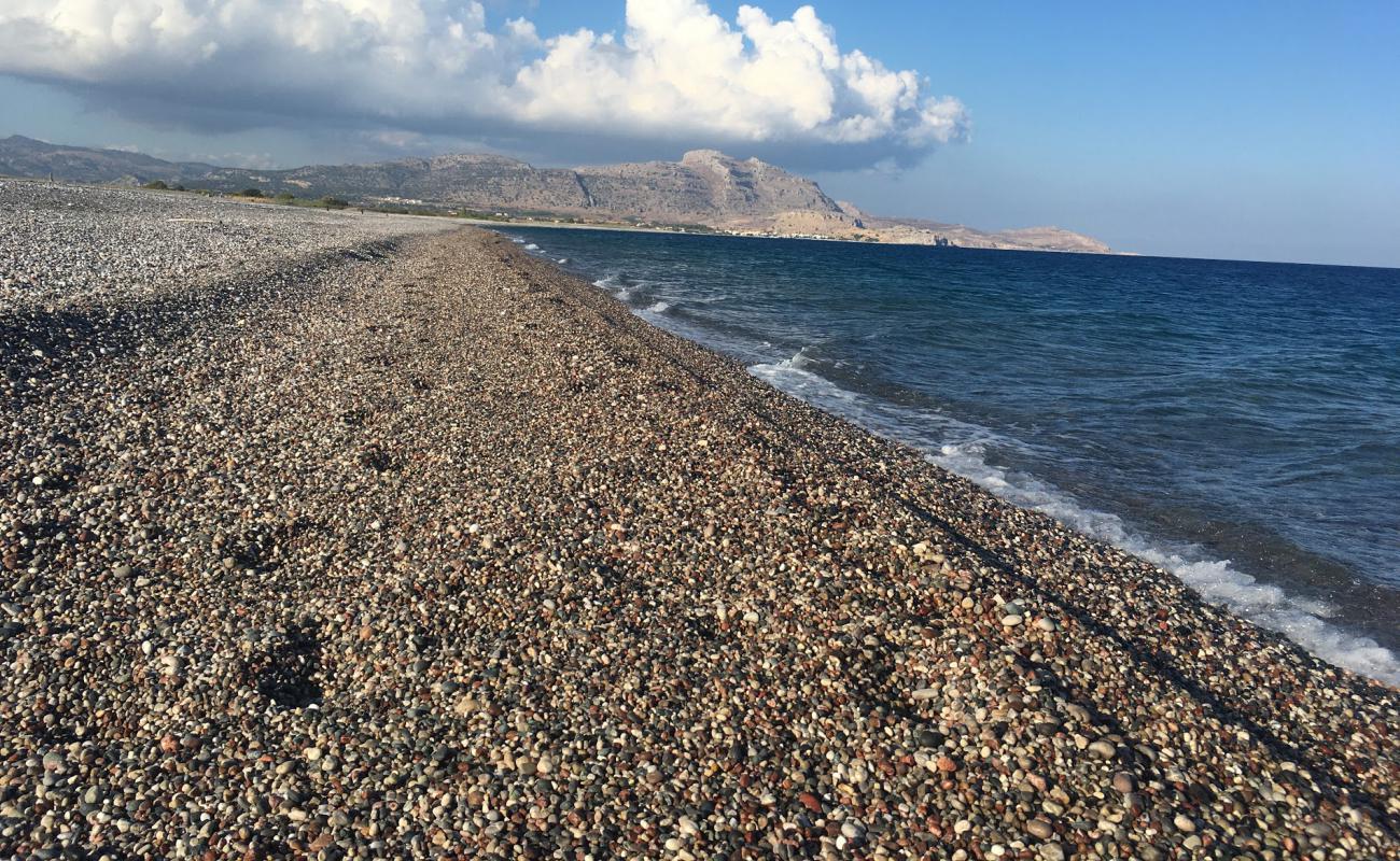 Photo of Kalathos Beach with light pebble surface