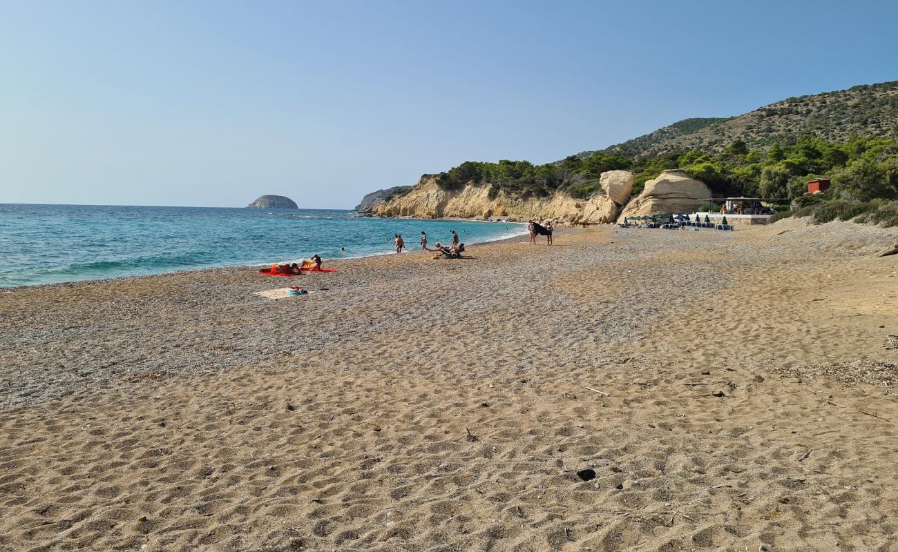 Photo of Fourni Beach with black sand & pebble surface