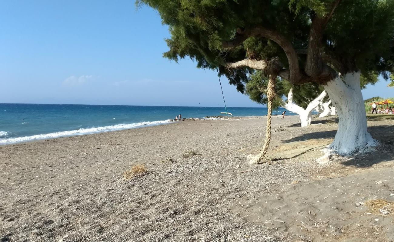 Photo of Kameros Beach V with gray fine pebble surface