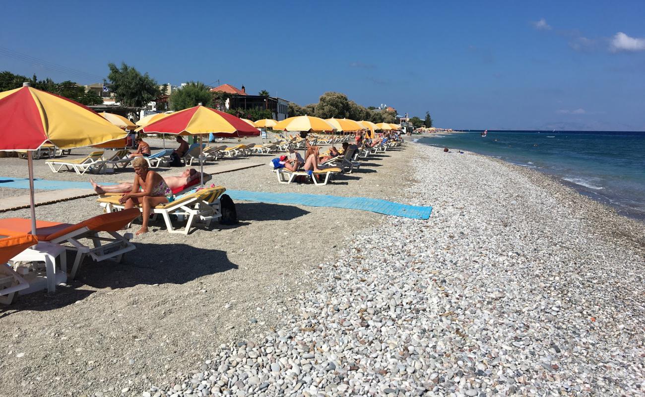 Photo of Ialysos beach with light sand &  pebble surface