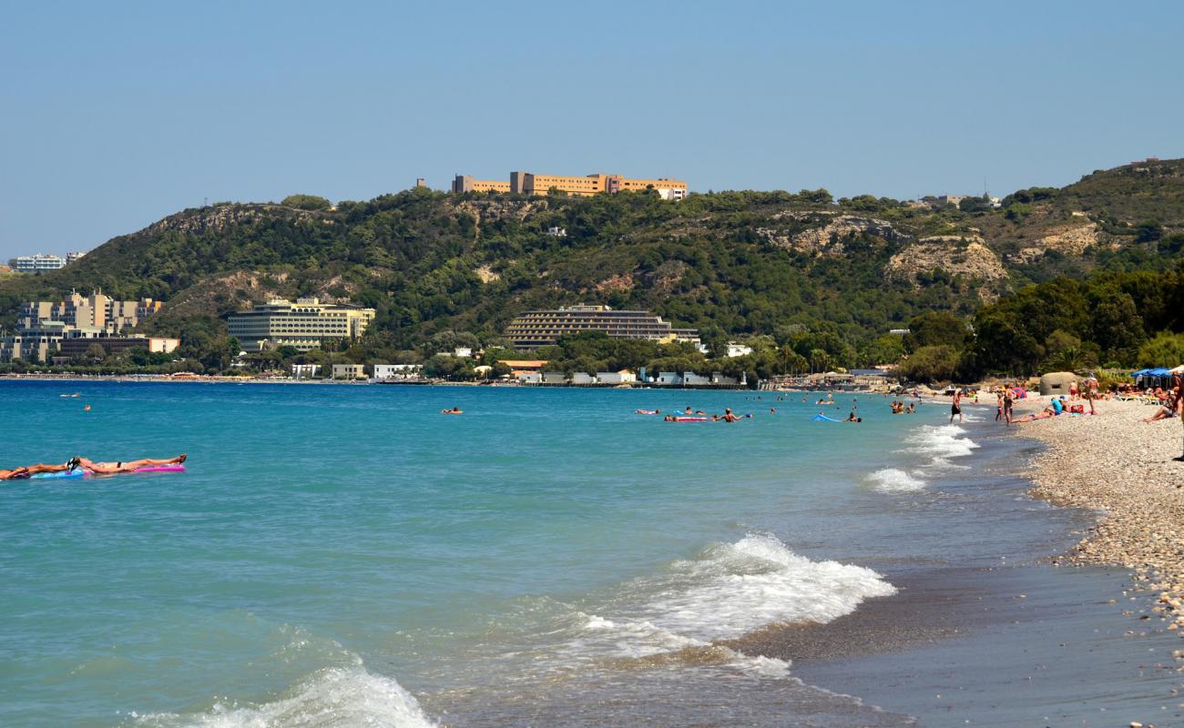 Photo of Ialysos Bay Beach with light sand &  pebble surface