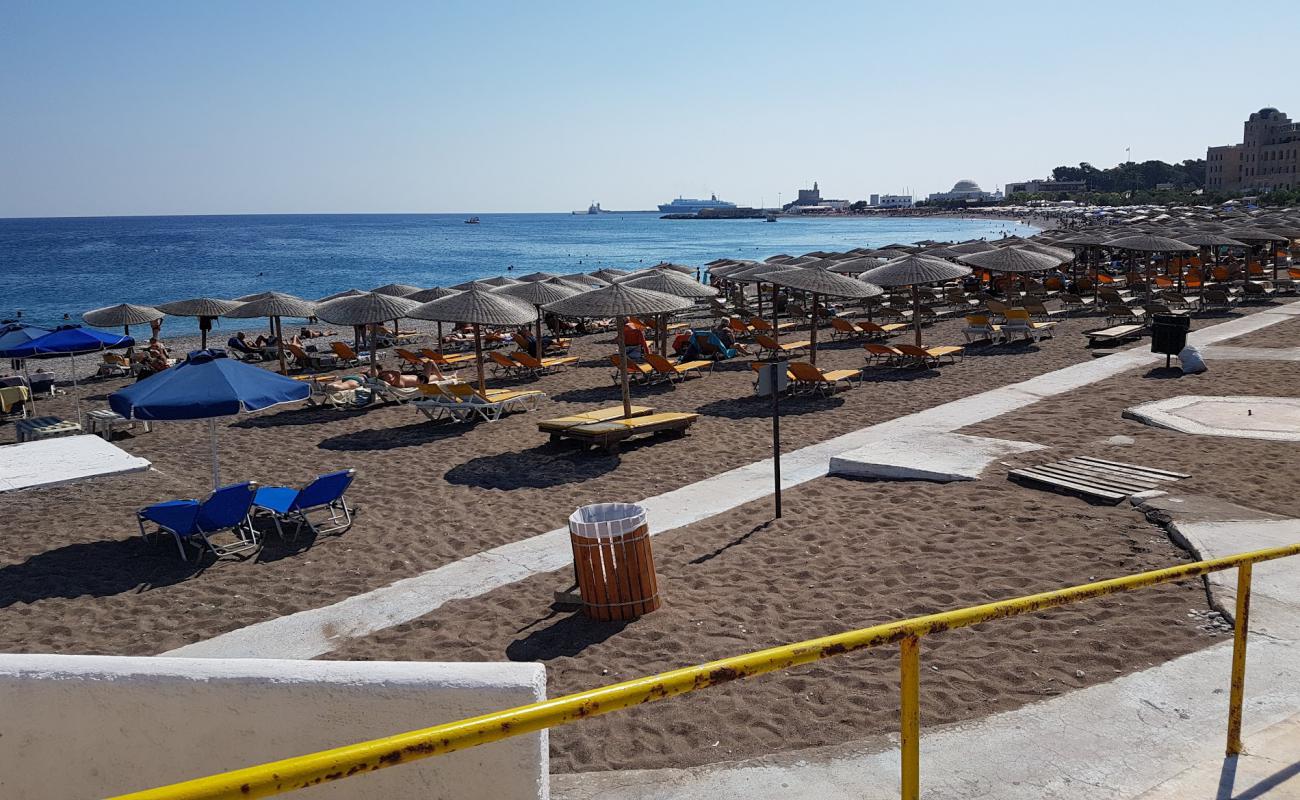 Photo of Elli beach with black sand & pebble surface